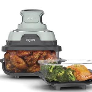 Ninja Crispi® 4-in-1 Portable Glass Air Fryer Cooking System, Sage Green
