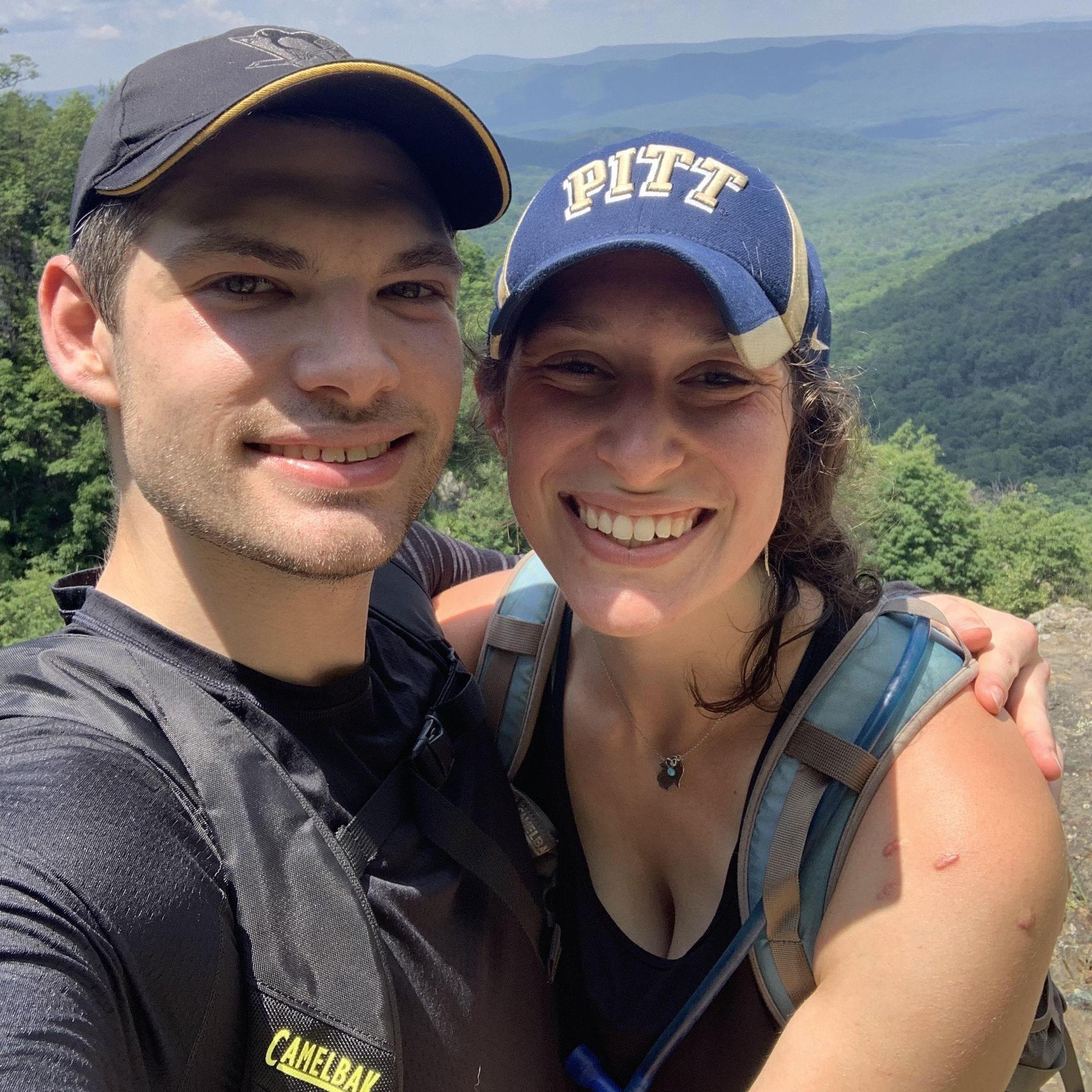 Our first vacation together while we were still long distance during the pandemic in Shenandoah National Park, Virginia (2020)