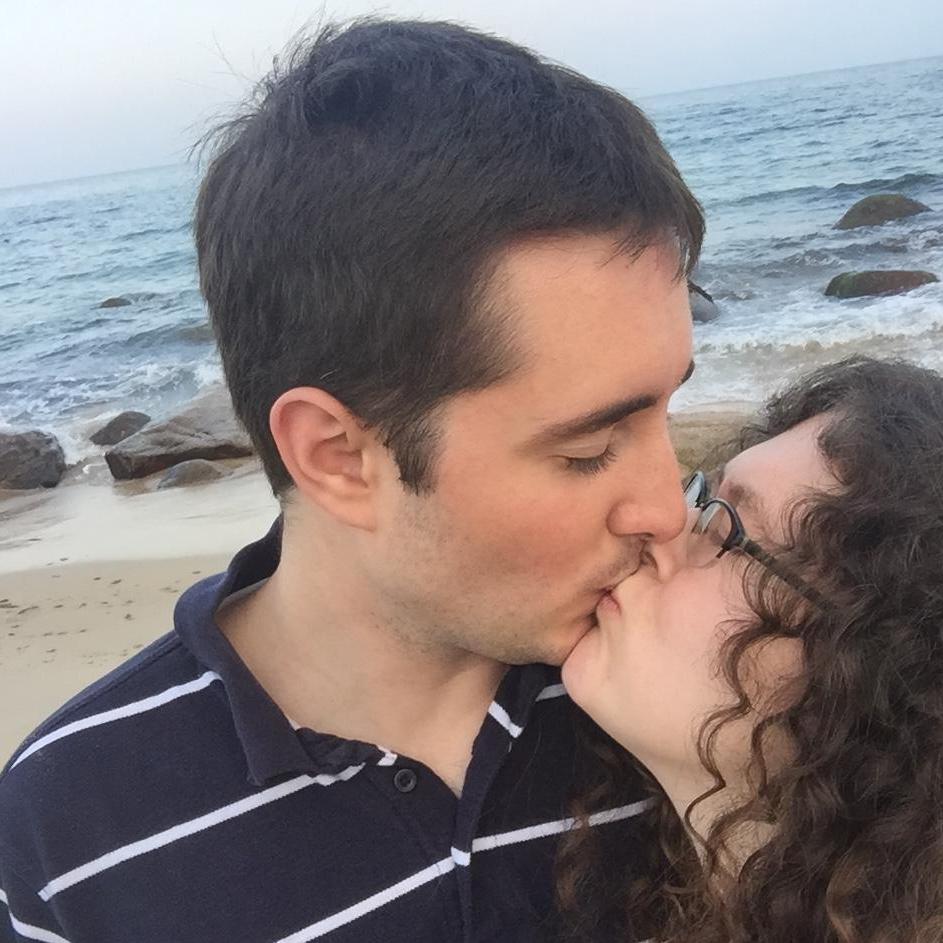 Kissing on the beach, June 2016.