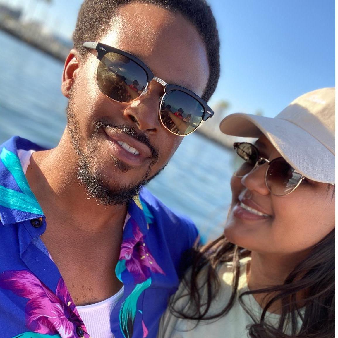 Enjoying a boat ride and enjoying life even more.