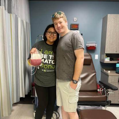 When she donated stem cells.