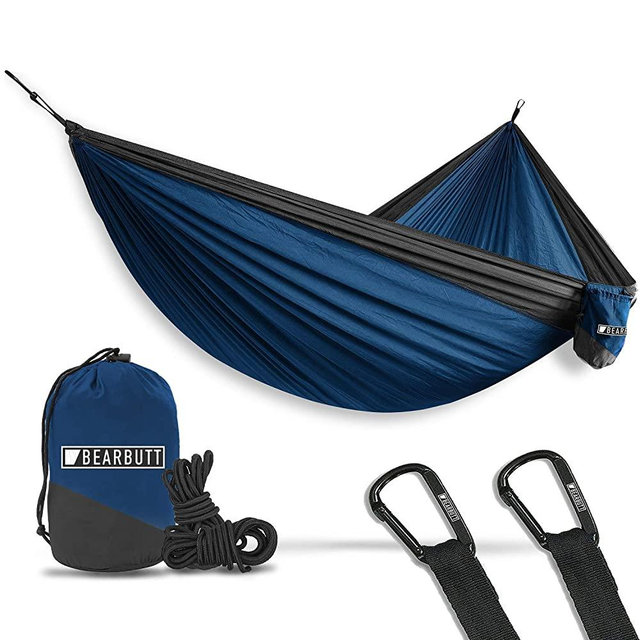 Bear Butt Hammocks - Camping Hammock for Outdoors, Backpacking & Camping Gear - Double hammock, Portable hammock, 2 Person Hammock for Travel, outdoors - Tree & Hiking Gear - Hammock that Holds 500lbs