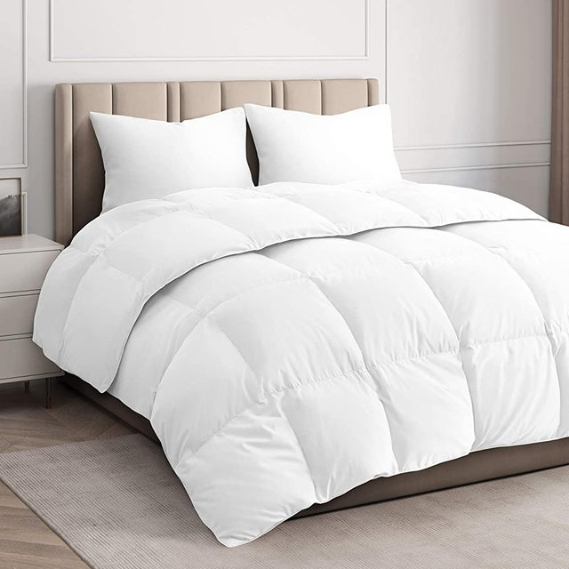 CGK Unlimited Comforter Duvet Insert – Warm, Lightweight & Breathable Queen Size Down Alternative Set – Hotel Quality Bedding - & Fibers Ideal for Allergies - Lightweight Duvet