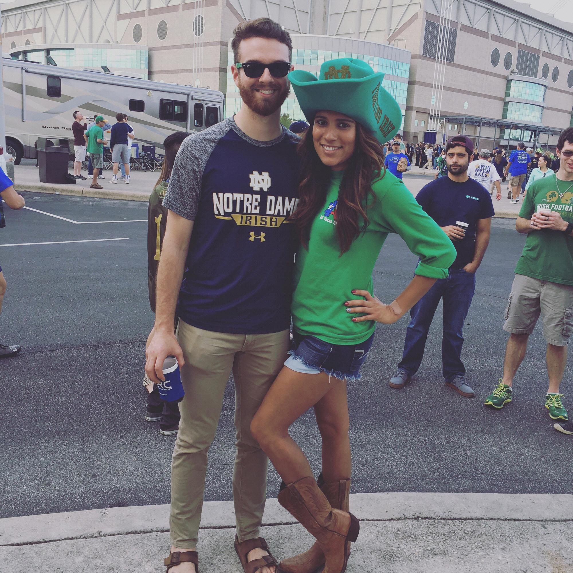 Austin's first Notre Dame football game at the 2016 Shamrock Series