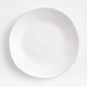 Marin White Stoneware Dinner Plate + Reviews | Crate & Barrel