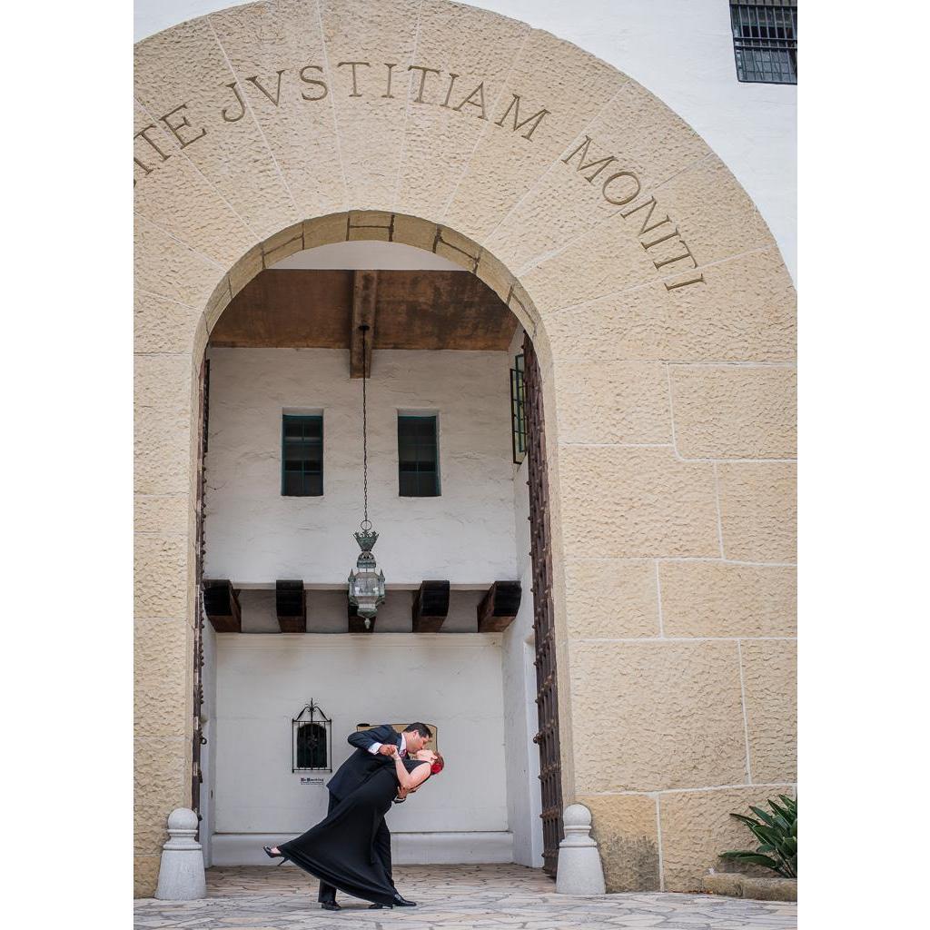 Dancing at the Santa Barbara courthouse