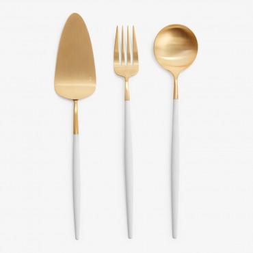 Cutipol Goa Serving Utensils White Gold