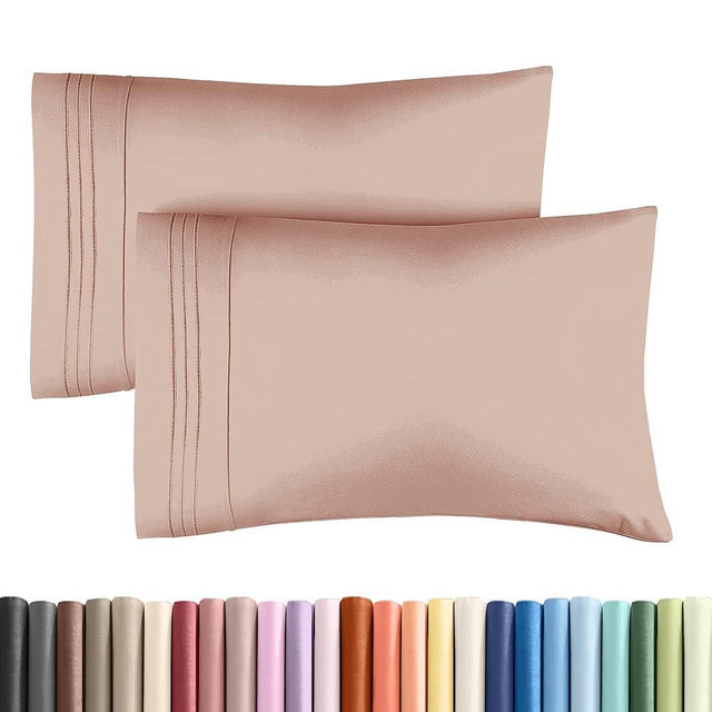 Queen Pillow Cases Set of 2 - Ultra Soft Hotel Quality Pillowcase Covers - Comfy, Cozy & Wrinkle Free - Shrinkage, Stain and Fade Resistant - Machine Washable Pillow Protectors - 2 Piece Set - Mauve
