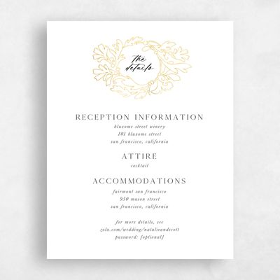 White Wedding Enclosure - Briar Foil
