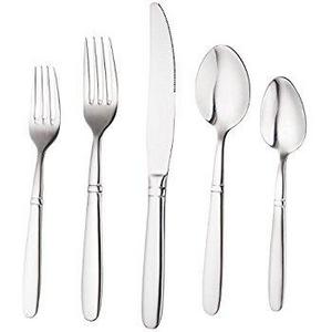 Bruntmor, CRUX Silverware Royal 45 Piece Flatware Cutlery Set, 18/10 Stainless Steel, Service for 8 100% Rust Proof