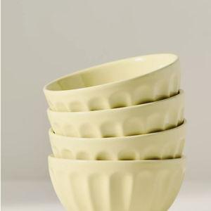 The Latte Stoneware Cereal Bowls, Set of 4: Amelie Edition