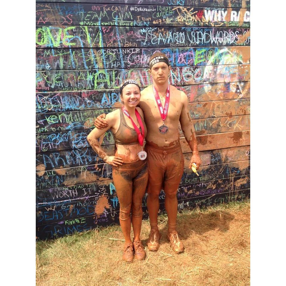 Mike was so happy to do a Spartan Race our Senior Year at High Point