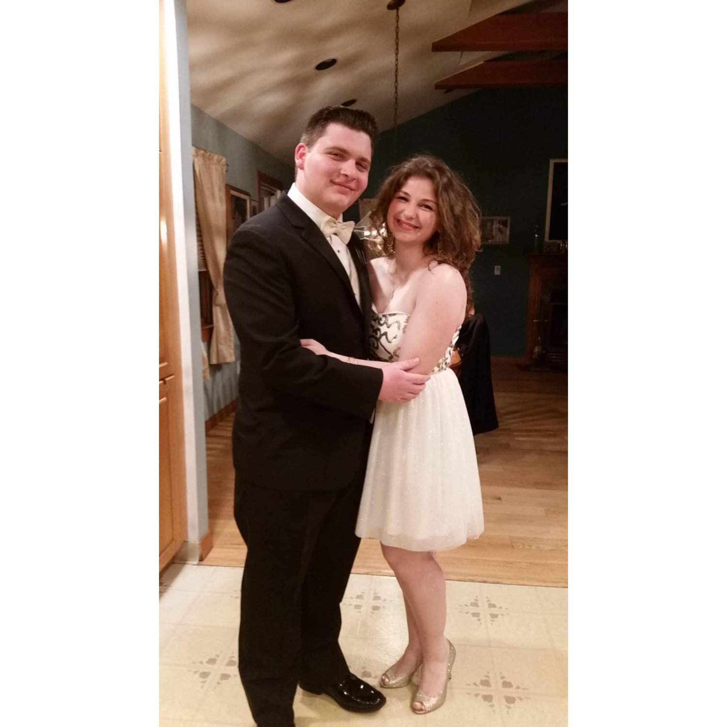 Brad and Christina ready for Brad's Senior Year winter dance.