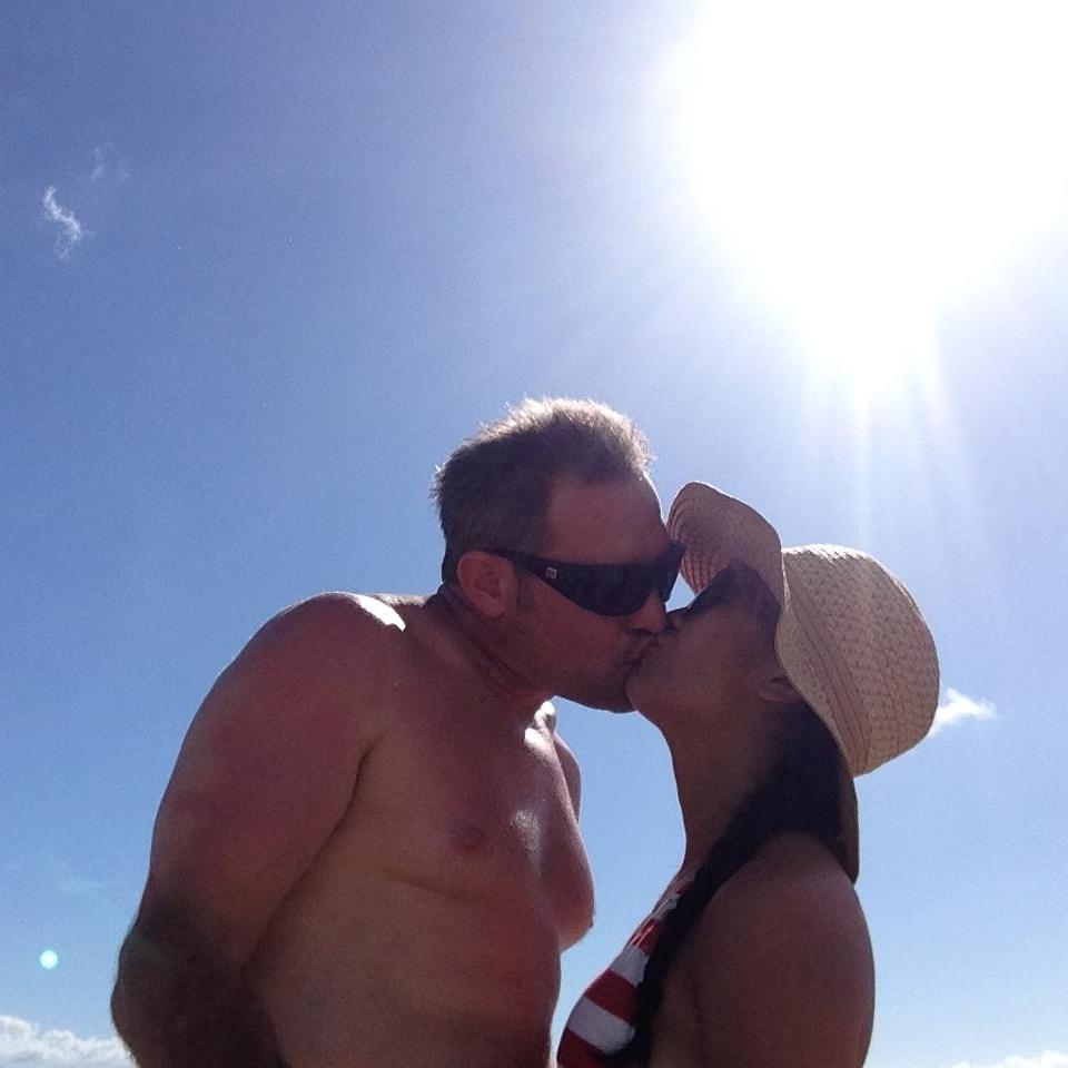 One of many kisses.