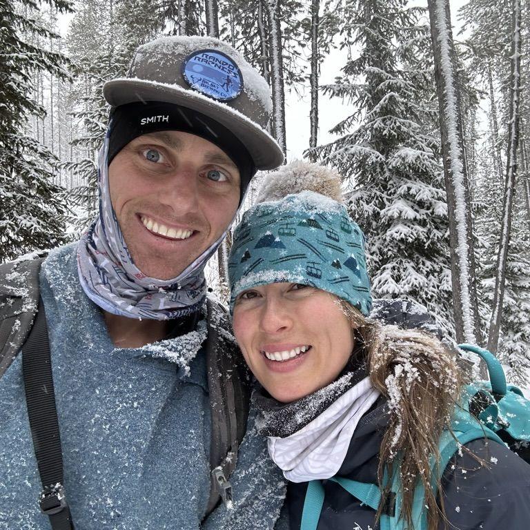 This was taken the first time Kira and Trenton skied together.