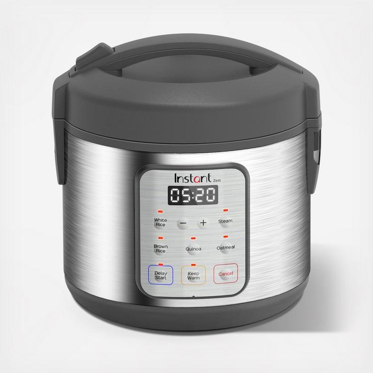 What is the grain to liquid ratio for brown rice in the Instant Pot Zest 8 Cup  One Touch Rice Cooker?