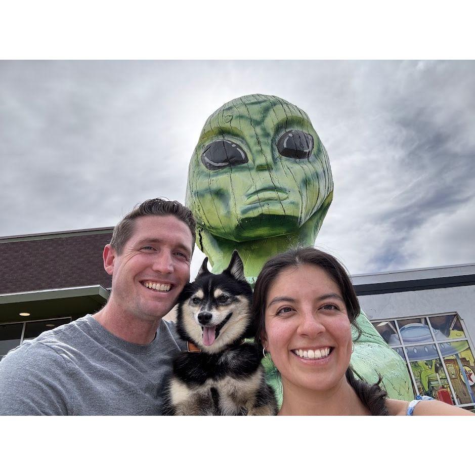 Then, we flew to Roswell, New Mexico. It was SO hot, Mity was struggling (June 2024)
