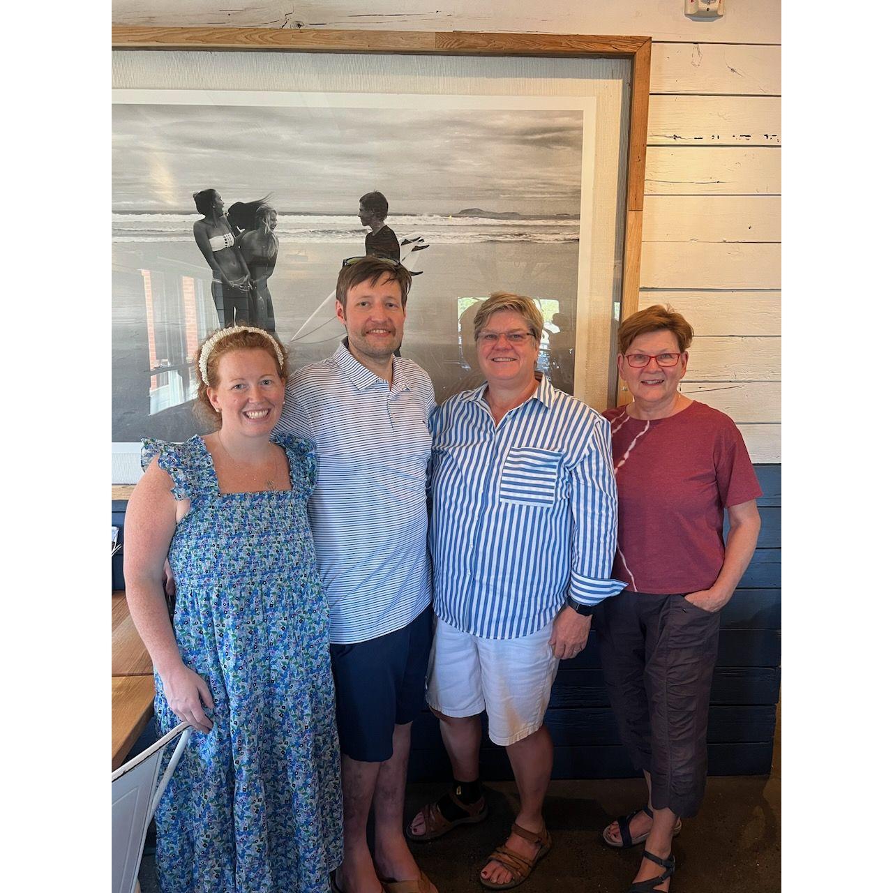 Our first Connecticut visitors, our aunts on their way to the Newport Jazz festival! August, 2023.