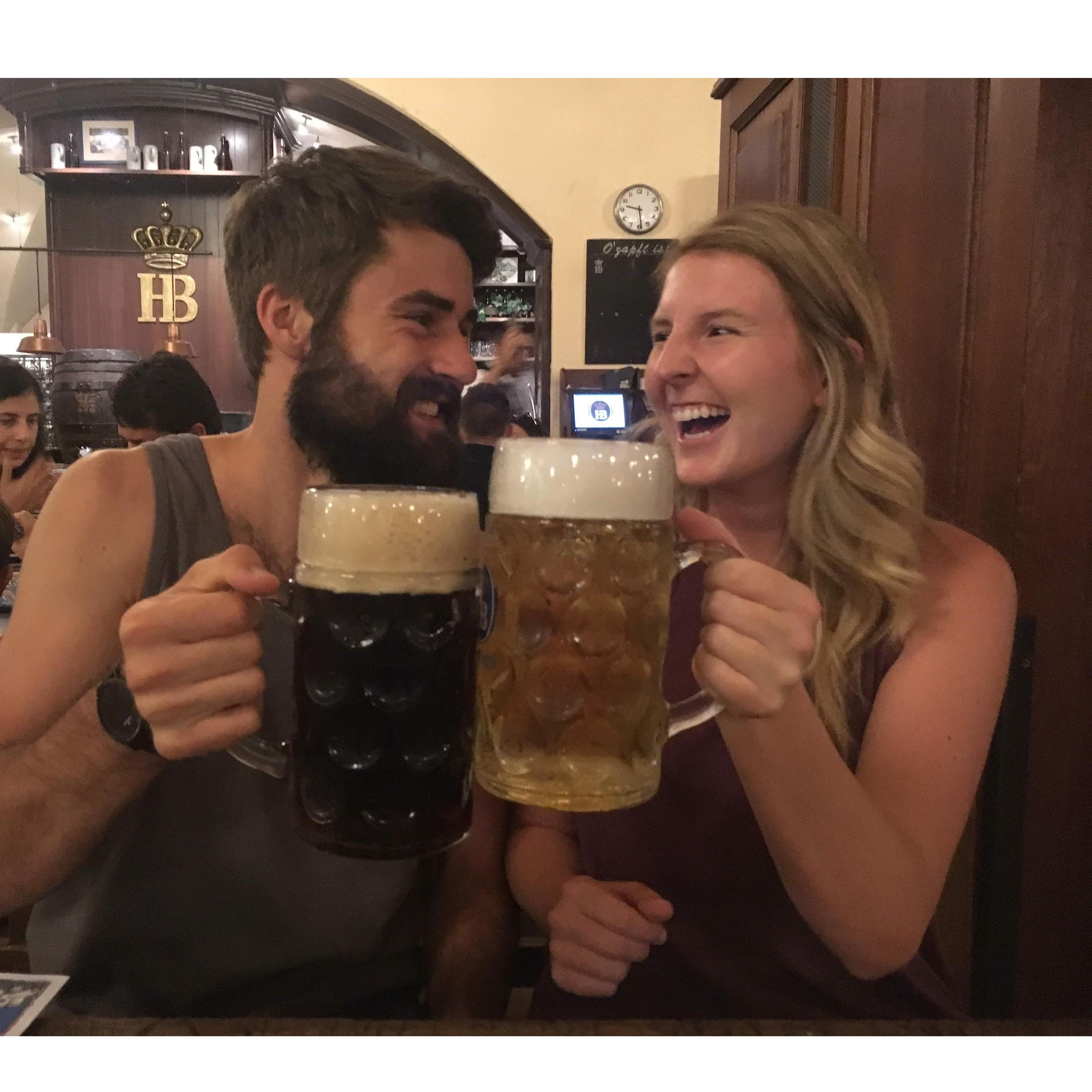 Happiest next to you and beer
