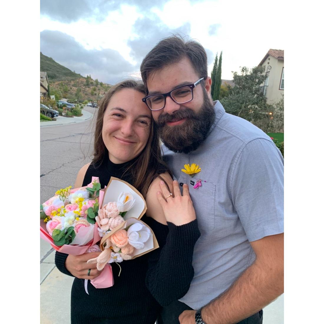 A few minutes after saying "Yes!"
