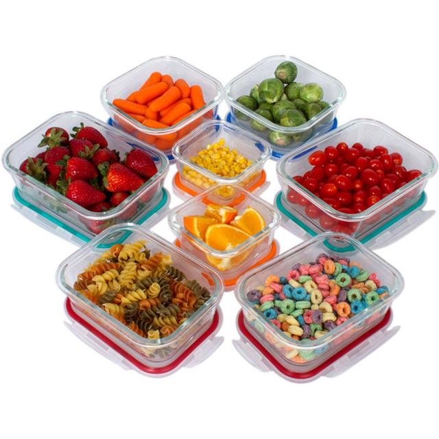 [16 Pcs Set] Glass Storage Containers with Lids