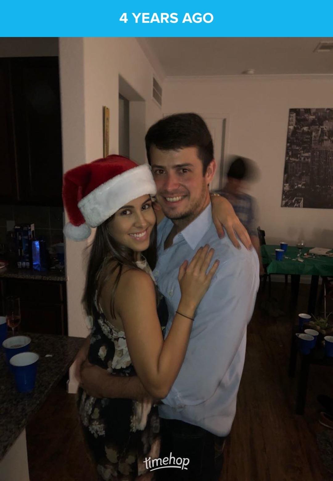 Our first Christmas together in 2017.