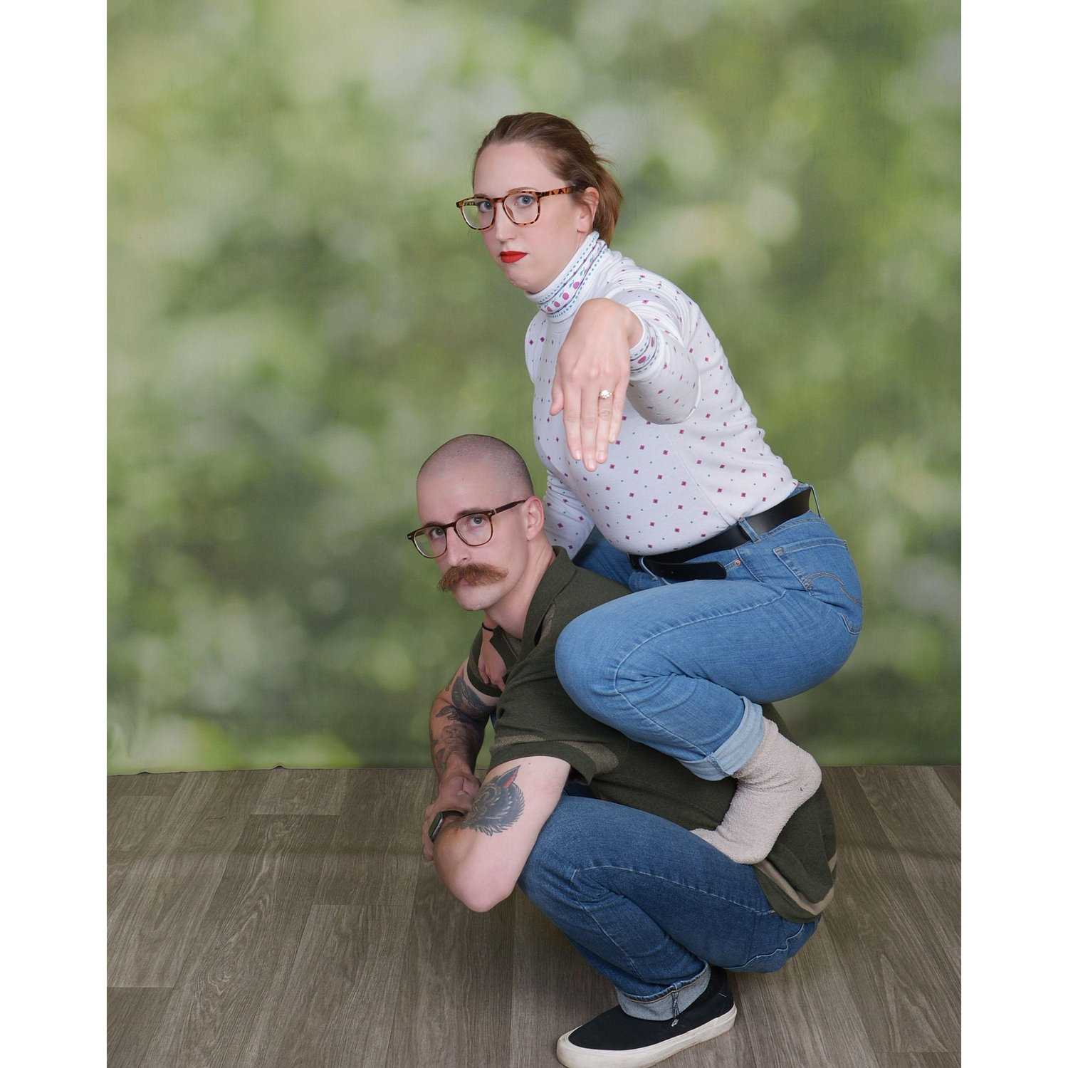 One of our favorites at our JC Penney cringy photoshoot. My mom was terrified that this would be my only engagement photoshoot!