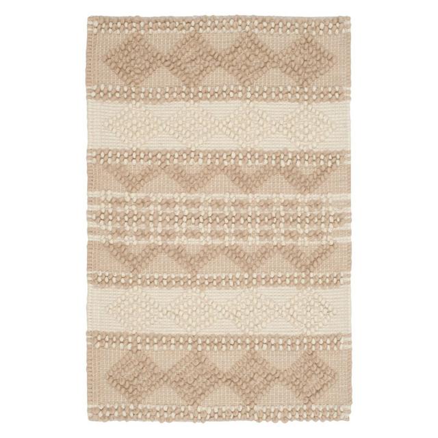 2'x3' Geometric Woven Accent Rug Beige/Ivory - Safavieh