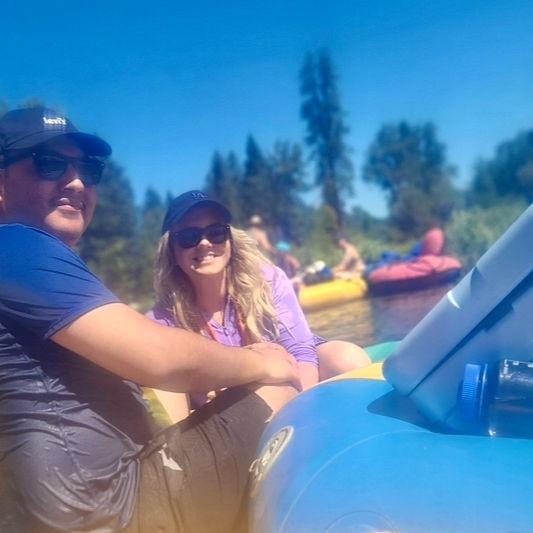 With friends on our annual float trip in Leavenworth, WA
