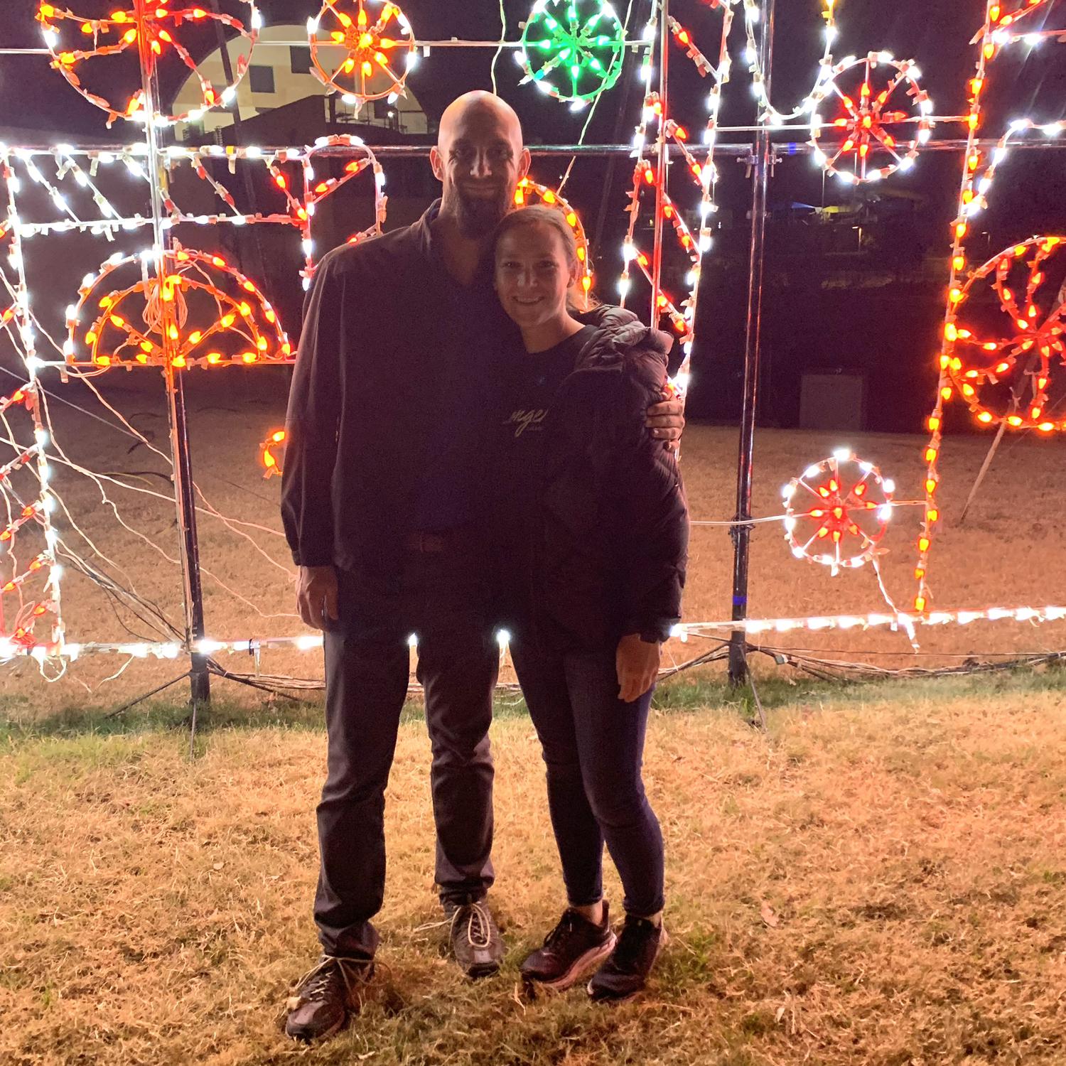 Dec. 14, 2021 - Our first picture together, taken by our friend Mary.