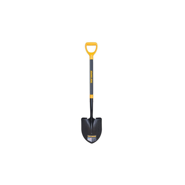 Forged Round Point Shovel with Comfort Step and D-Grip Fiberglass Handle - True Temper
