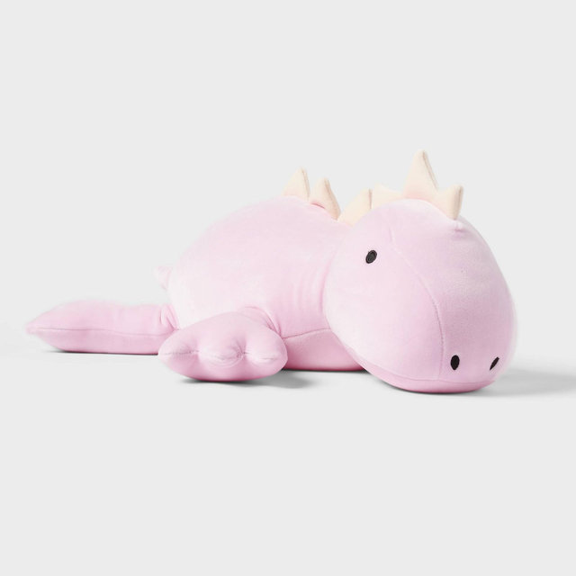 Dinosaur Weighted Plush Kids' Throw Pillow Purple - Pillowfort™