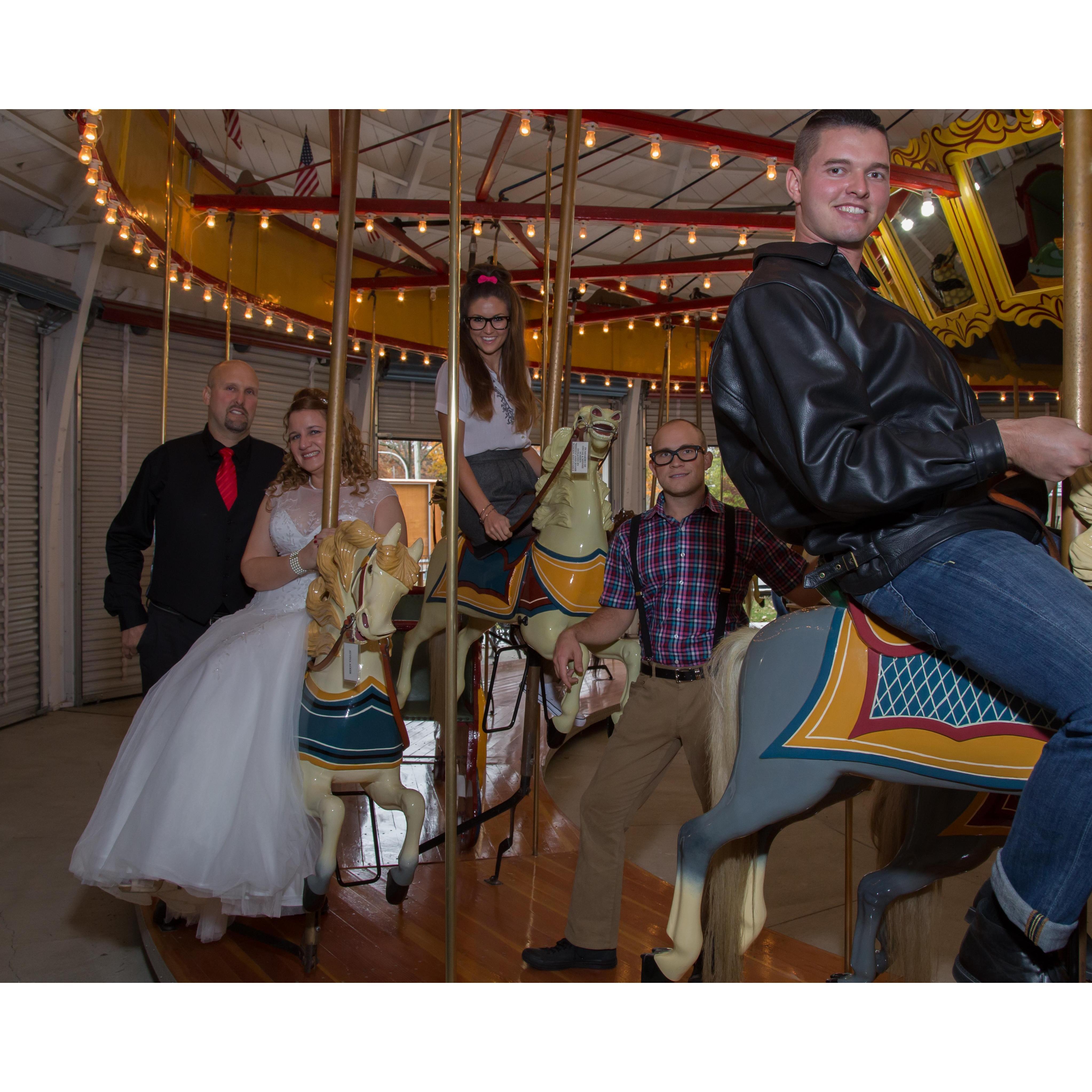 Ryan, Brittney, & Dylan in Wisconsin for Darrell & Regina's Halloween themed wedding!