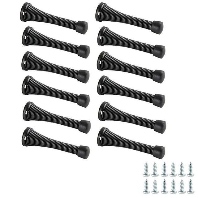 AmazonBasics Spring Door Stop - Oil Rubbed Bronze, 12-Pack