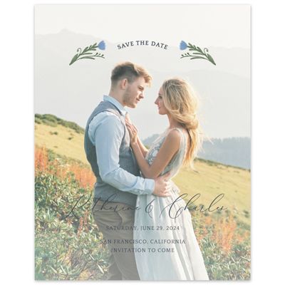 Dusty Blue Wedding Digital Save the Date - Pemberton Photo