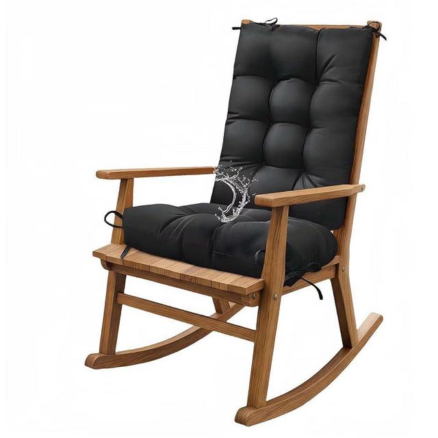Yefound Black Chair Cushions for Indoor Outdoor Soft Chair Pad Thicken Seat Cushion Mat for Office Living Room Patio Use