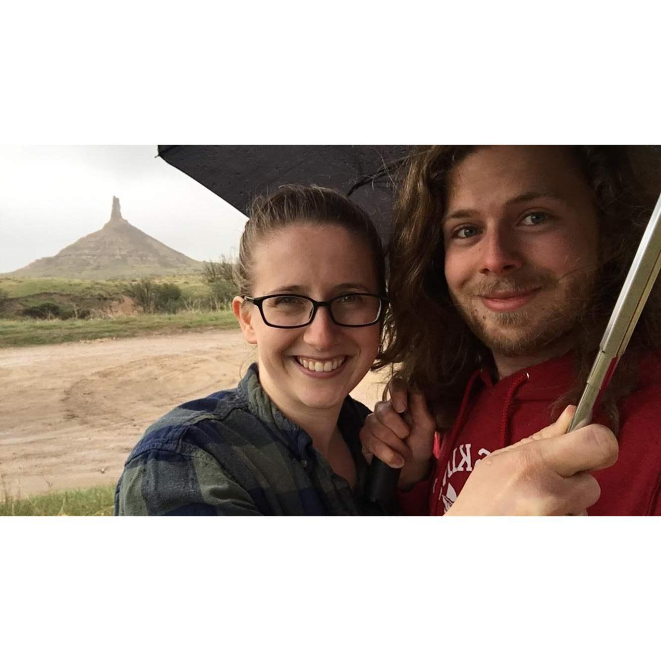 Right after school let out in May, we hit the road on our summer road trip! One of our first stops was to visit Oregon Trail monuments such as Chimney Rock in Nebraska. (May 2019)