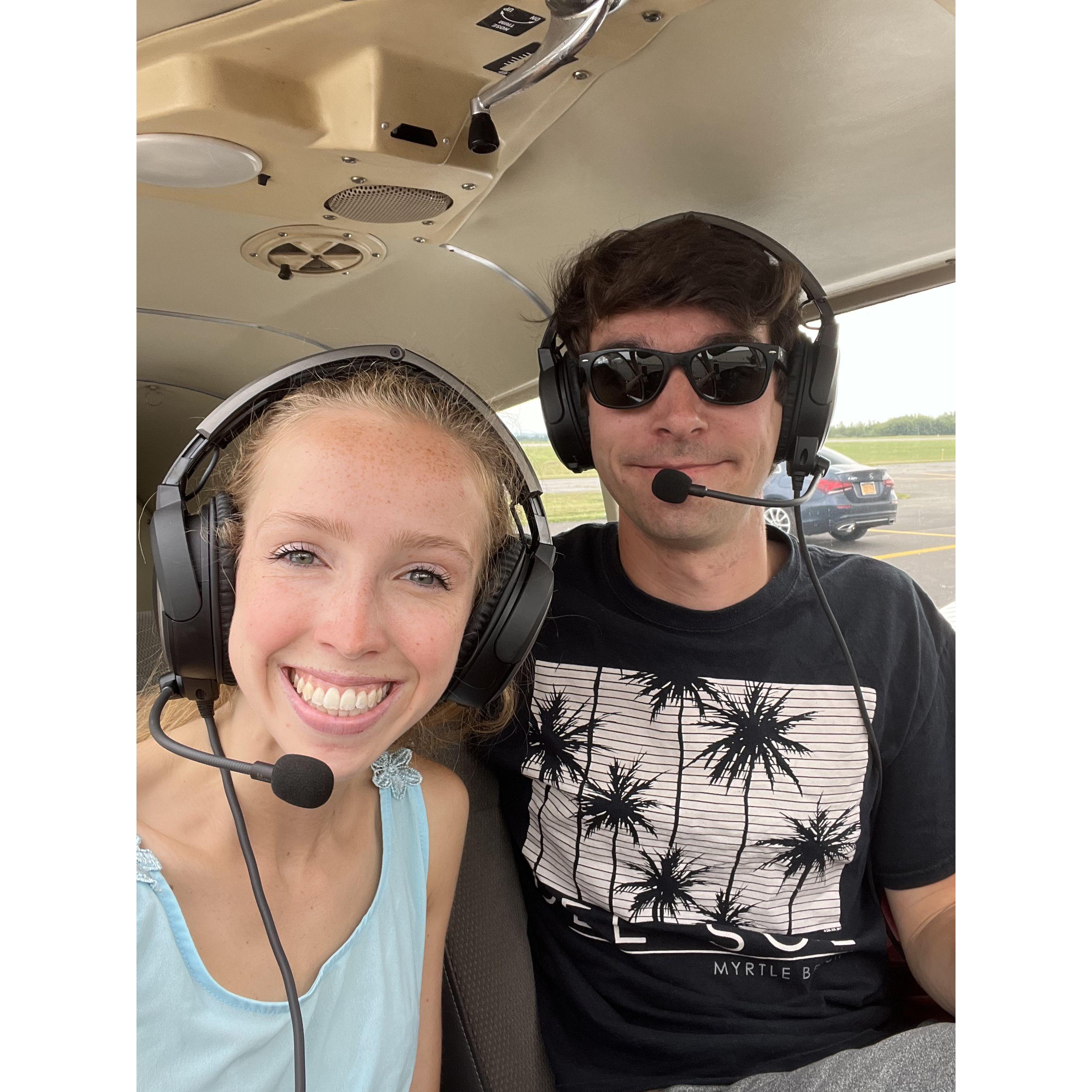 Noah during his flight training.