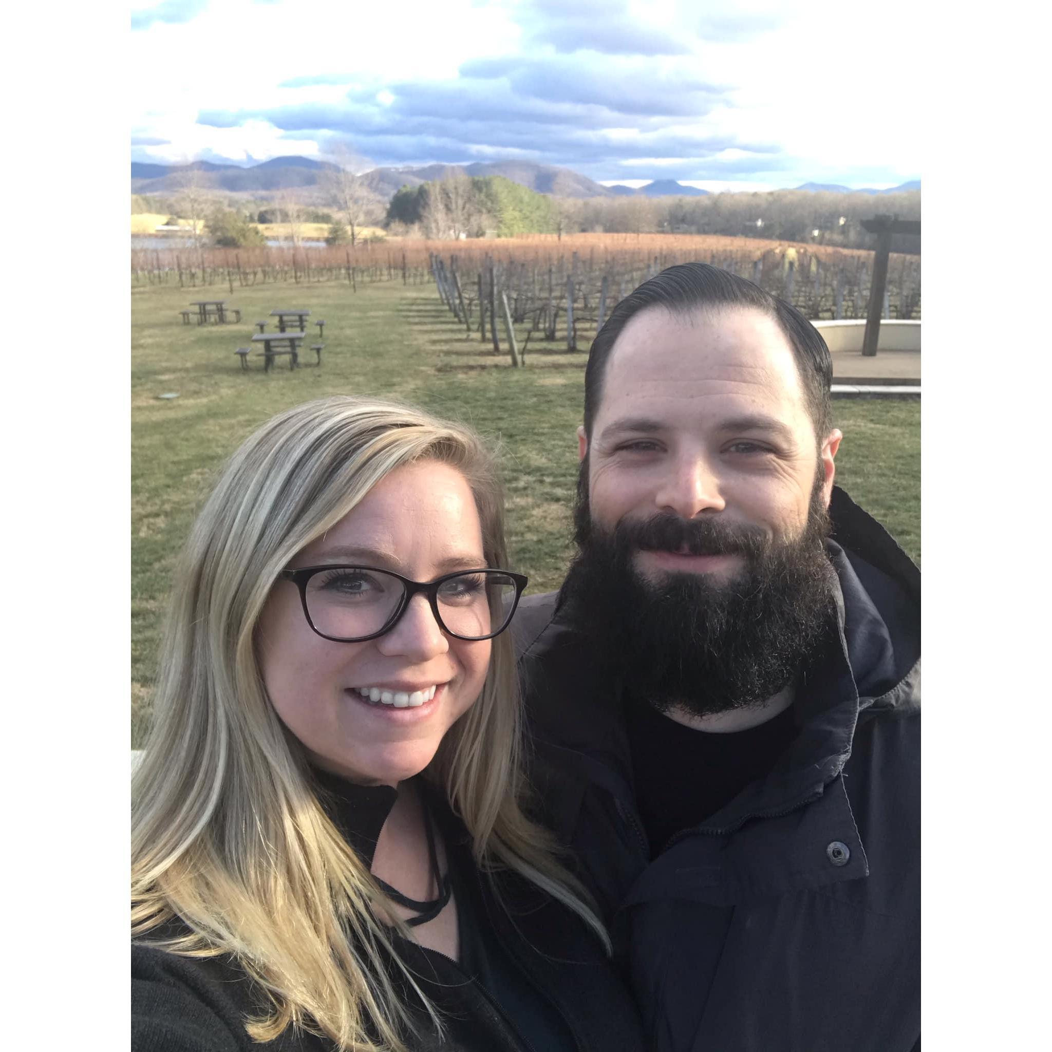 Afton Mountain Vineyards for our anniversary weekend in Afton, Va.