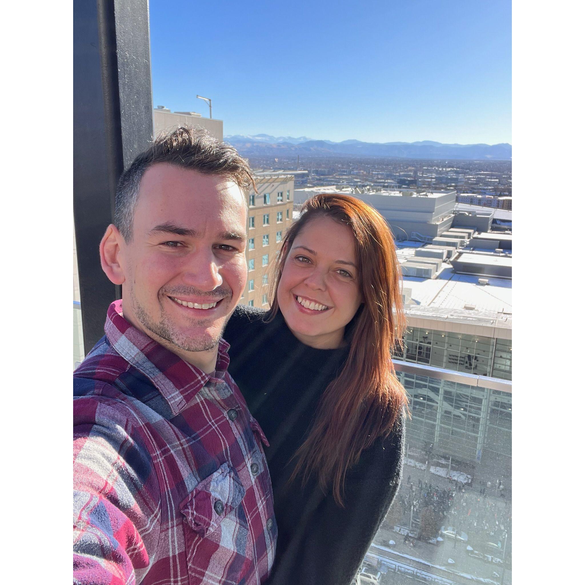 Cocktails with a view of the Rockies