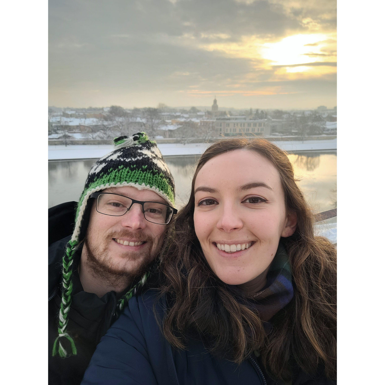 Sunset in Krakow, Poland.