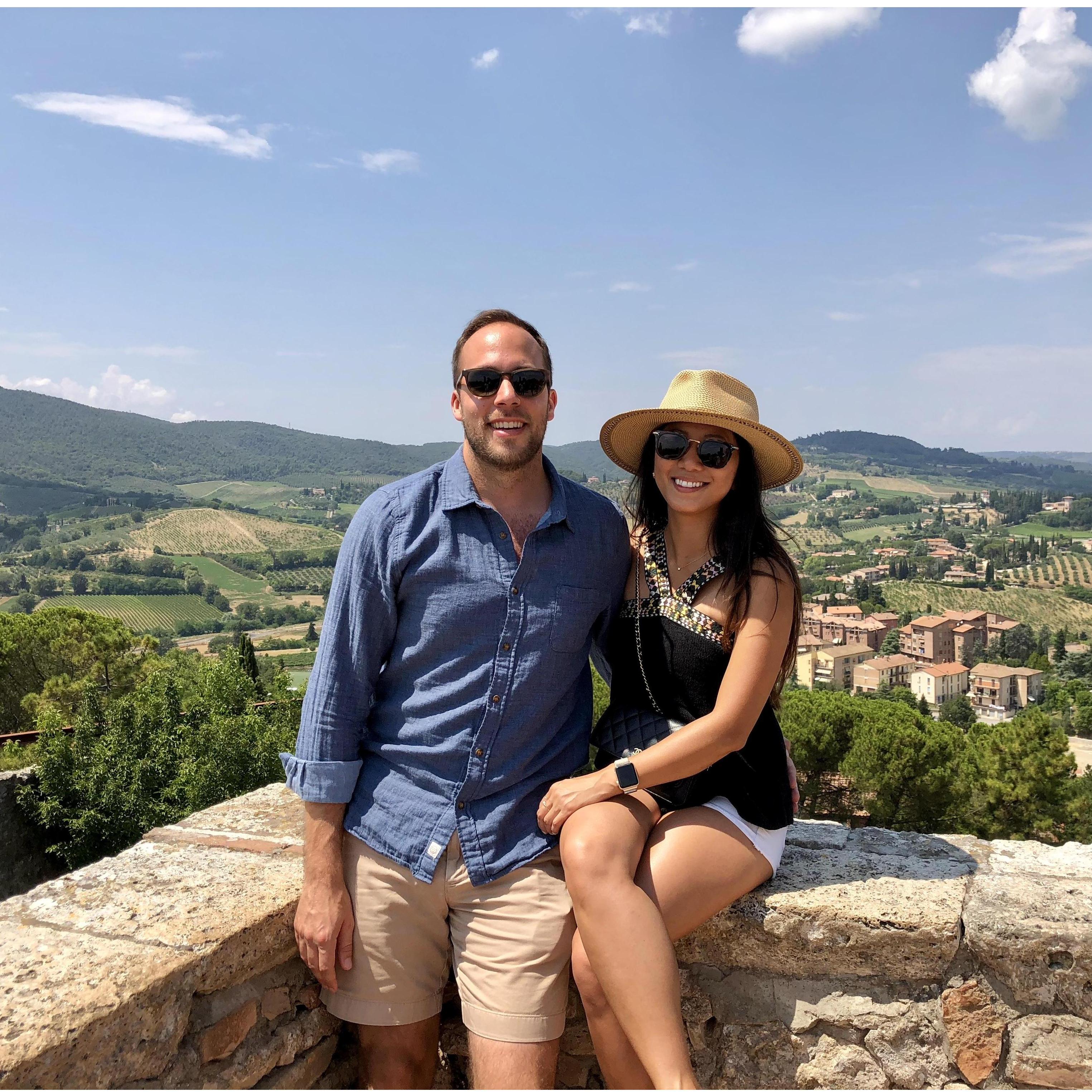 Our Tuscany trip days before Alex popped the question!