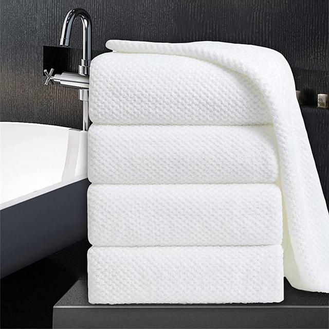 Bathroom Towel Set White 4Pack-35x70 Towel,600GSM Ultra Soft Microfibers Bath Towel Set Extra Large Plush Bath Sheet Towel,Highly Absorbent Quick Dry Oversized Towels Spa Hotel Luxury Shower Towels