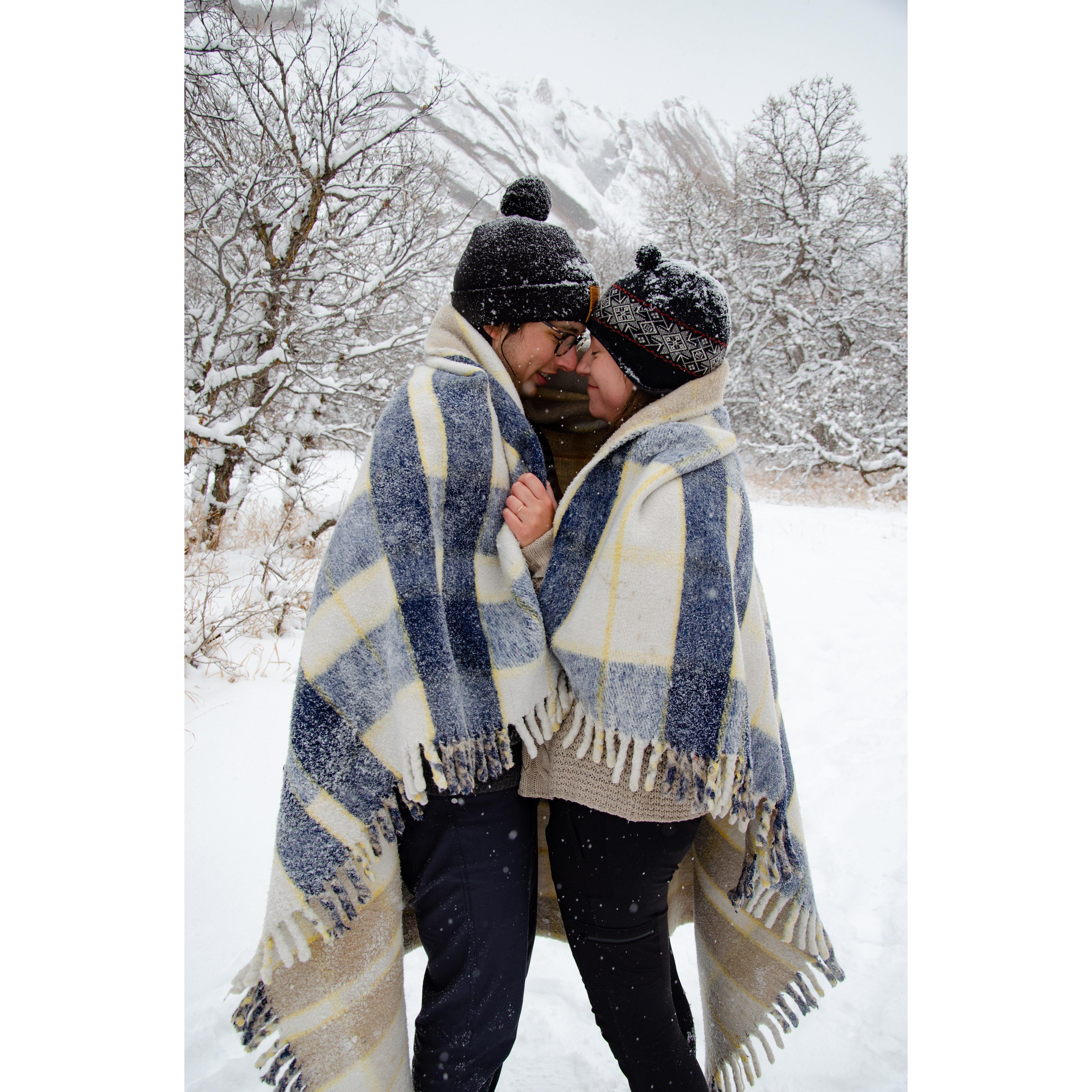 Hehe. We really needed that blanket.