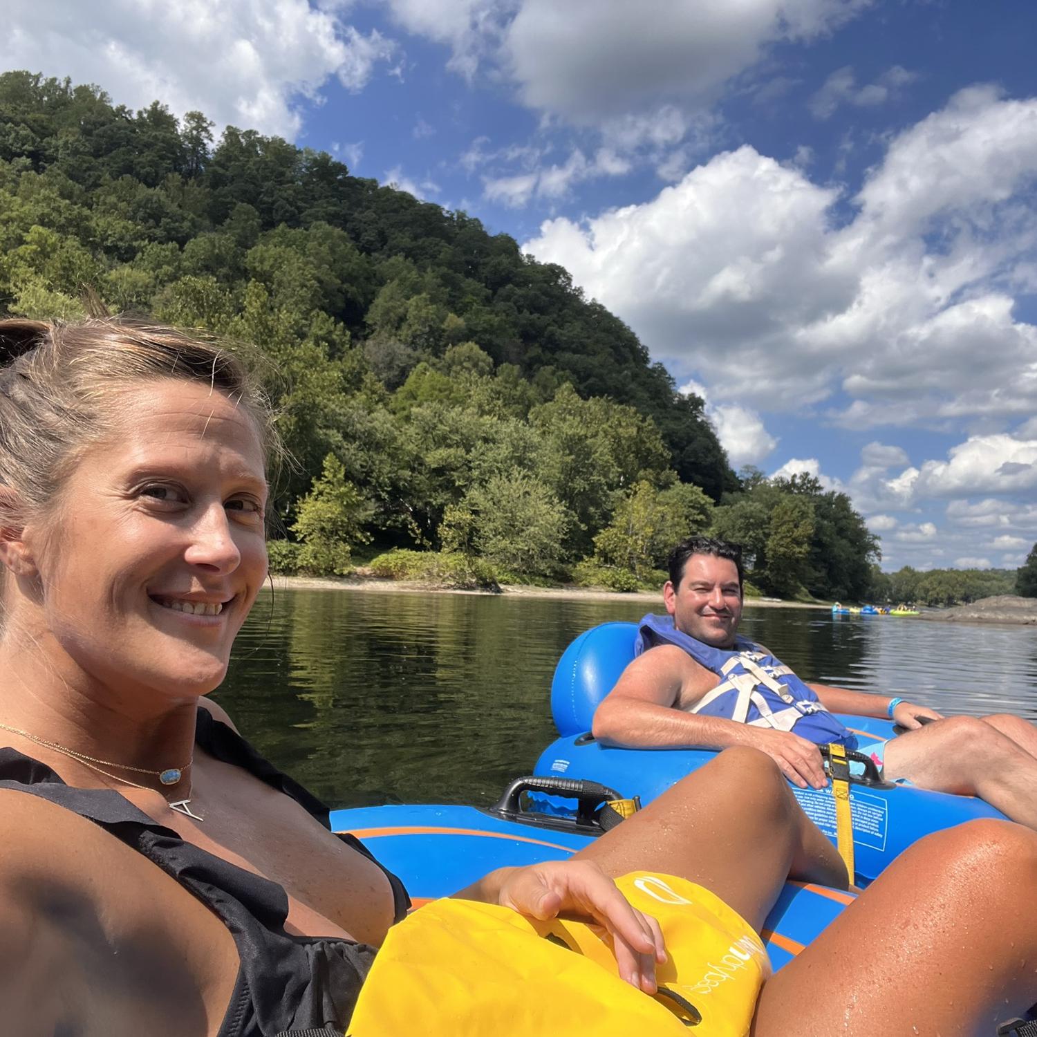 Relaxing on the Delaware River.