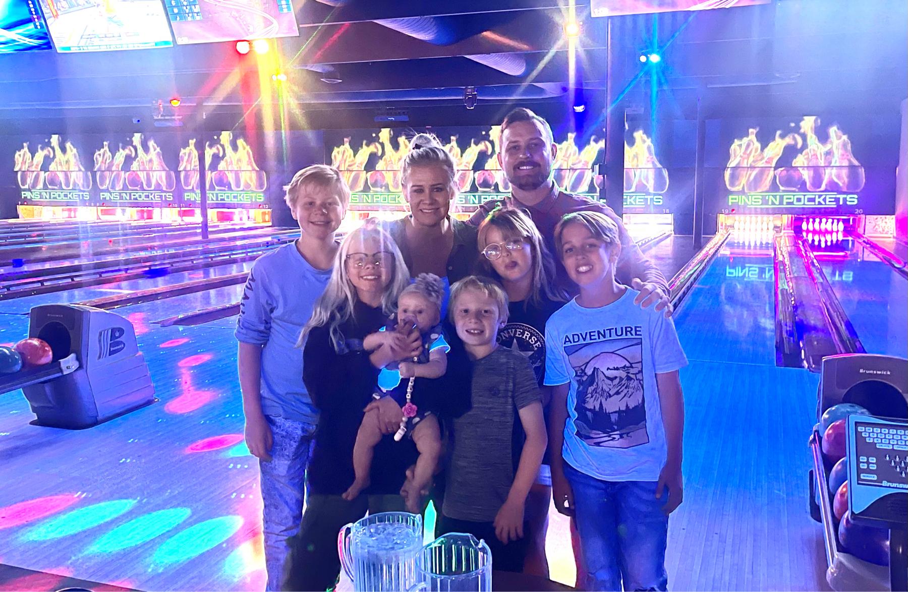 Our family loves to bowl! Jake’s and my first date was bowling!