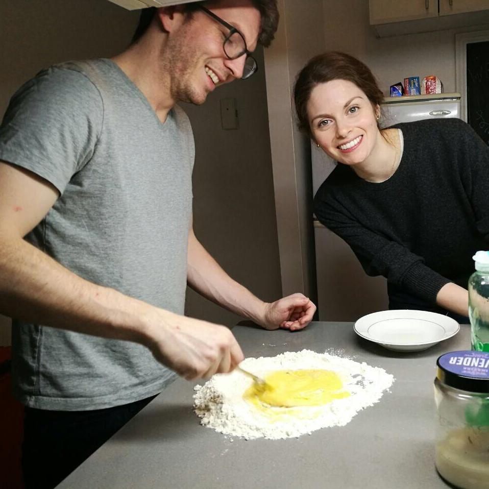 First homemade pasta dinner night in our NYC apartment