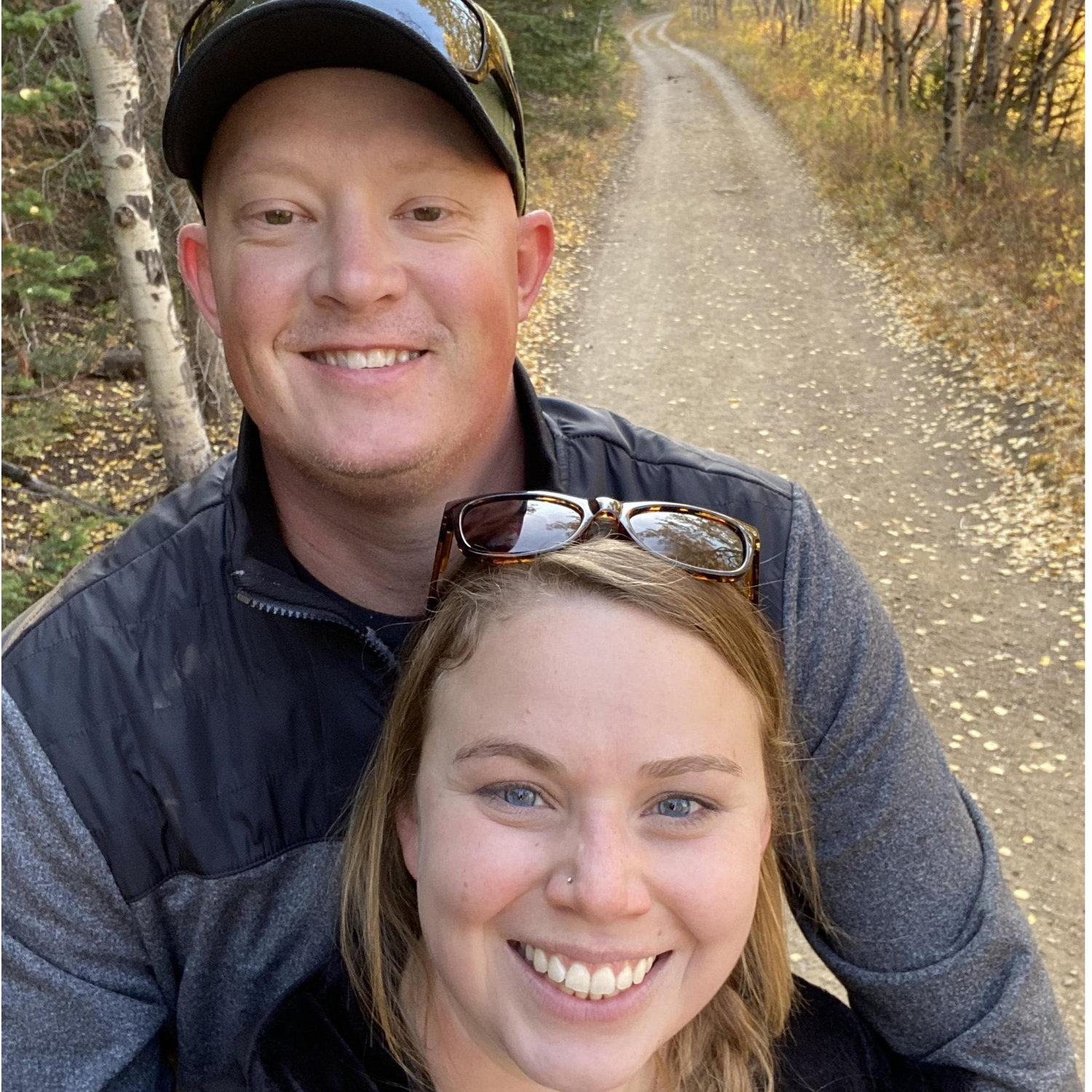 Our first hike together, taking in the amazing fall colors.