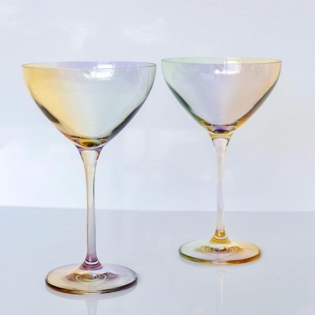 Estelle Colored Martini Glass - Set of 2 {Iridescent}