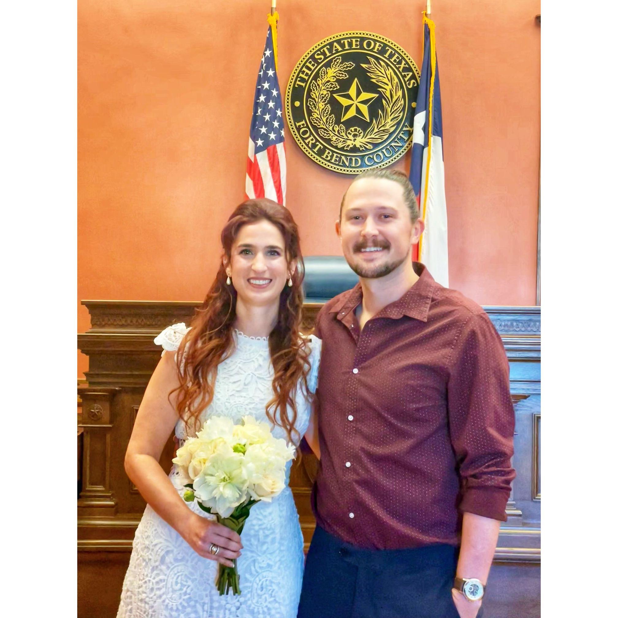 Our legal ceremony in Texas